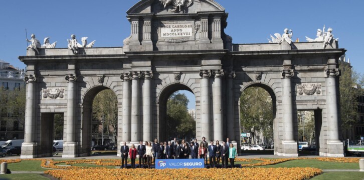 Pablo Casado en el acto de presentación de la candidatura del PP por Madrid