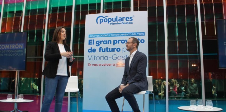 Javier Maroto, participa en la presentación del Proyecto del Partido Popular para la Alta Velocidad y el Soterramiento del tren
