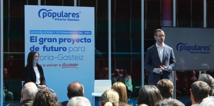 Javier Maroto, participa en la presentación del Proyecto del Partido Popular para la Alta Velocidad y el Soterramiento del tren