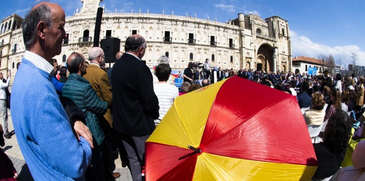 Pablo Casado en un acto en León