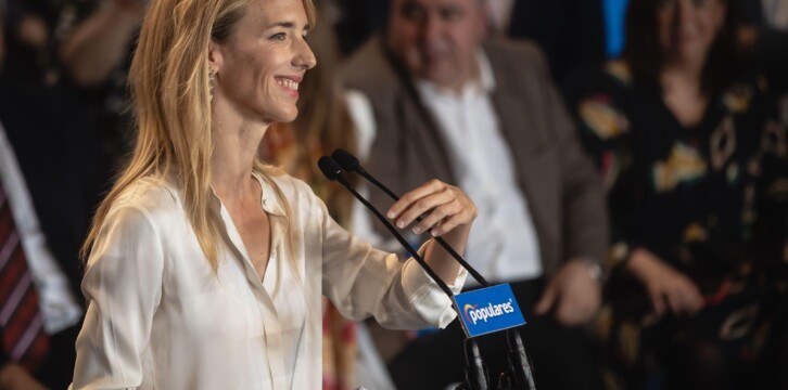 Cayetana Álvarez de Toledo en la presentación de los cabezas de lista del PP al Congreso de los Diputados
