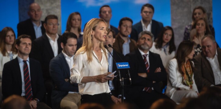 Cayetana Álvarez de Toledo en la presentación de los cabezas de lista del PP al Congreso de los Diputados