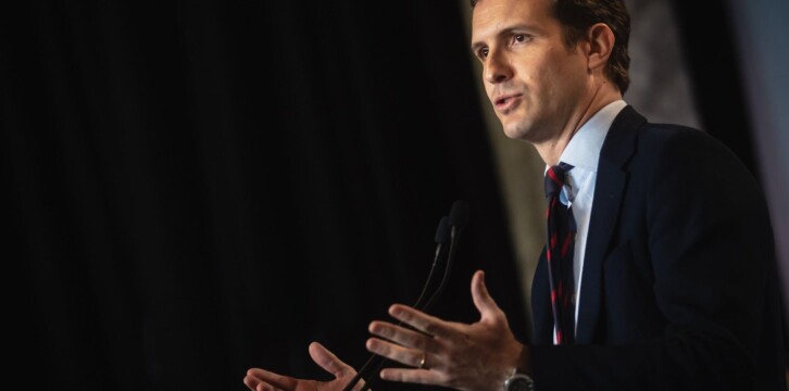 Pablo Casado en la presentación de los cabezas de lista del PP al Congreso de los Diputados