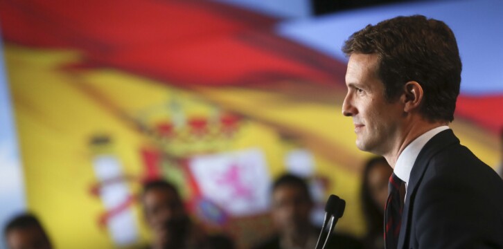 Pablo Casado en la presentación a los cabezas de lista del PP al Congreso de los Diputados