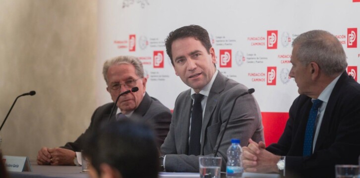 Teodoro García Egea en el Colegio de Ingenieros de Caminos