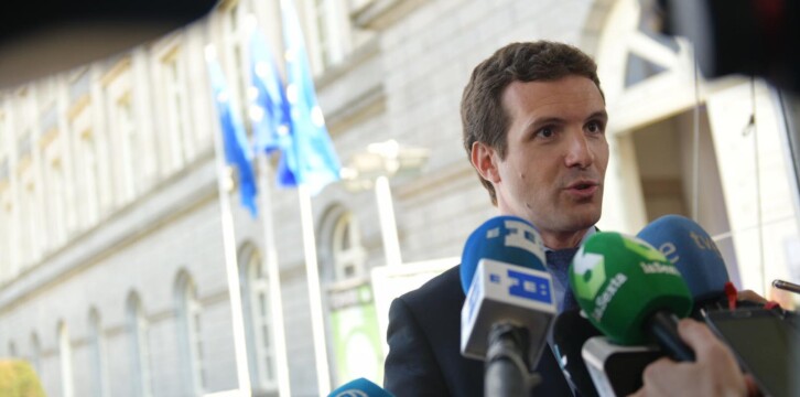 El presidente del Partido Popular, Pablo Casado