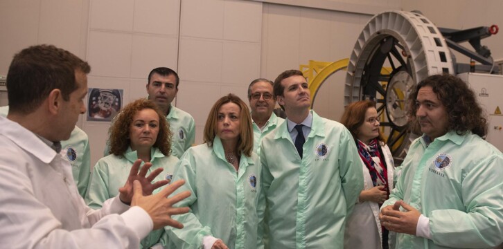 Pablo Casado en su visita a La Laguna