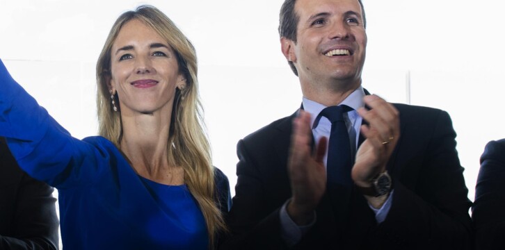 Pablo Casado en la presentación del programa electoral en Barcelona