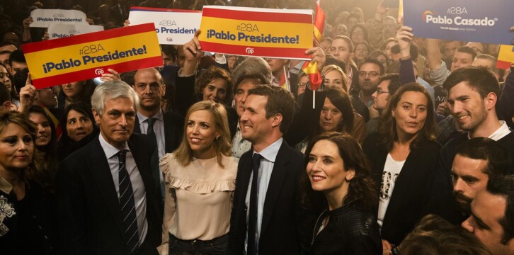 Pablo Casado en el acto de inicio de campaña.
