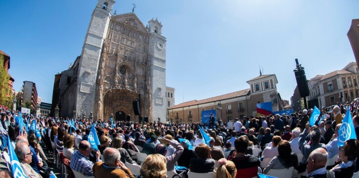 Pablo Casado en un Mitin del PP en Valladolid