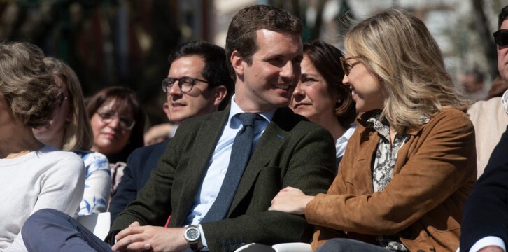 Pablo Casado en un Mitin del PP en Valladolid