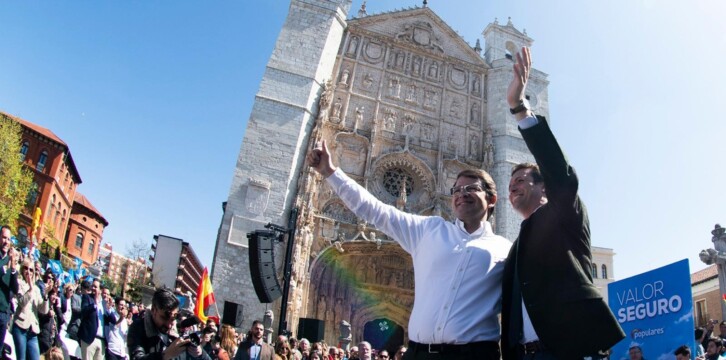 Pablo Casado en un Mitin del PP en Valladolid