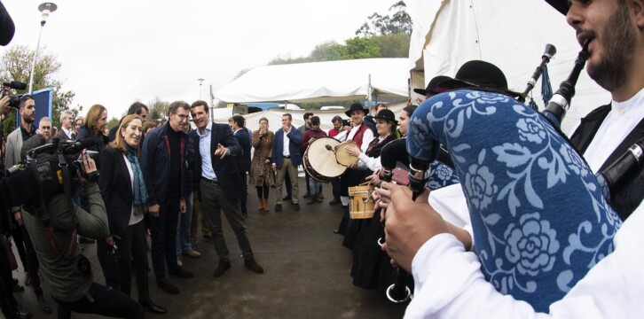 Pablo Casado en un Mitin en Nemenzo, Santiago de Compostela