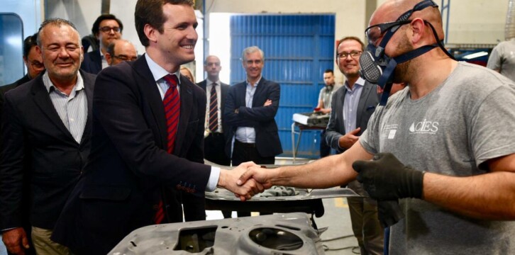 Pablo Casado en su visita a Gran Canaria