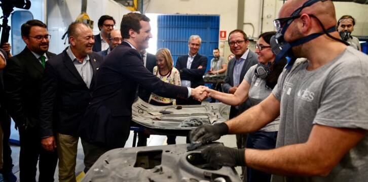 Pablo Casado en su visita a Gran Canaria