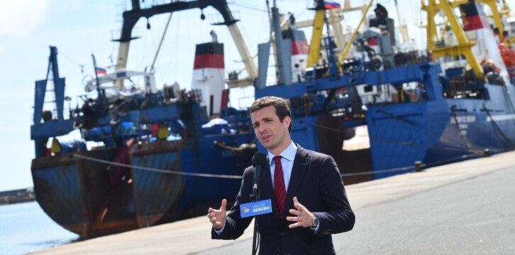 Pablo Casado en su visita a Gran Canaria