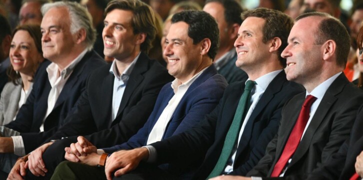 Pablo Casado en un mitin del Partido Popular en Málaga