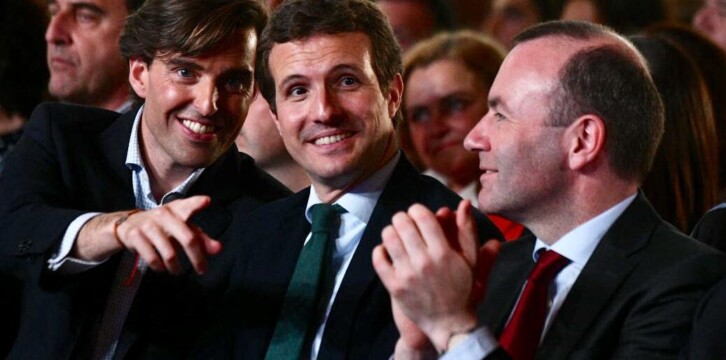 Pablo Casado en un mitin del Partido Popular en Málaga