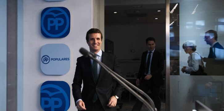 Pablo Casado en rueda de prensa Valoración Resultados Electorales