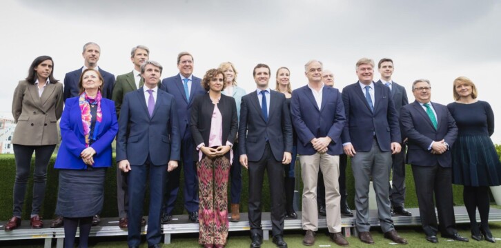 Pablo Casado en la presentación de candidatos a las listas europeas