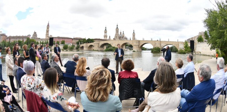 Pablo Casado en la presentación del programa electoral europeo en Zaragoza