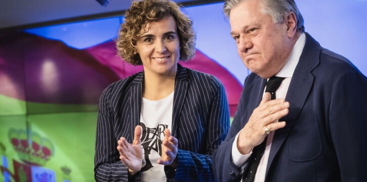 Dolors Montserrat en el acto con venezolanos residentes en Madrid, junto a Leopoldo López