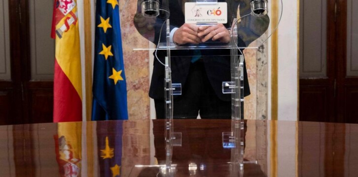 Pablo Casado tras la sesión constitutiva del Congreso de los Diputados