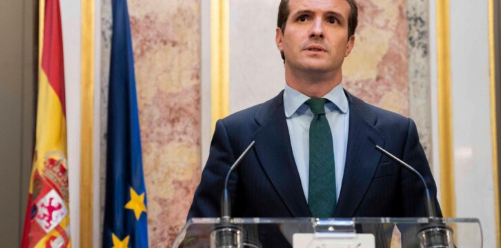 Pablo Casado tras la sesión constitutiva del Congreso de los Diputados