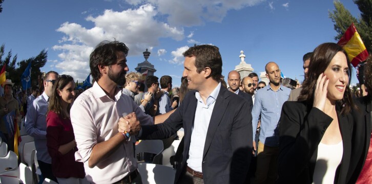 Pablo Casado en el cierre de campaña en Madrid