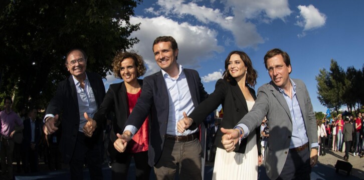 Pablo Casado en el cierre de campaña en Madrid