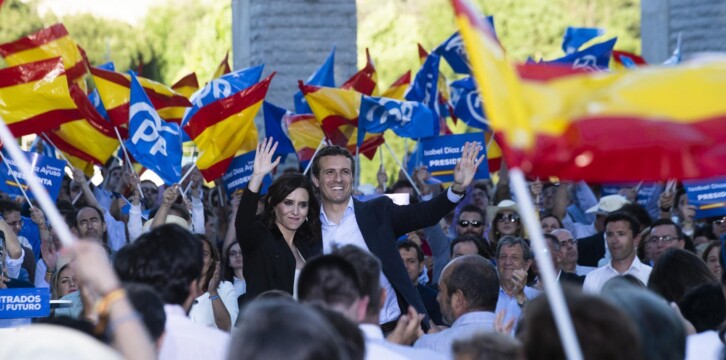 Pablo Casado en el cierre de campaña en Madrid