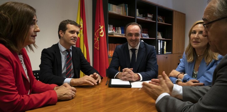 Reunión de Pablo Casado con Javier Esparza, Presidente de UPN