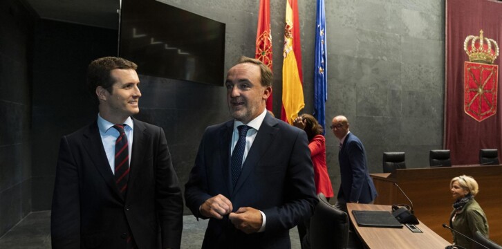 Reunión de Pablo Casado con Javier Esparza, Presidente de UPN