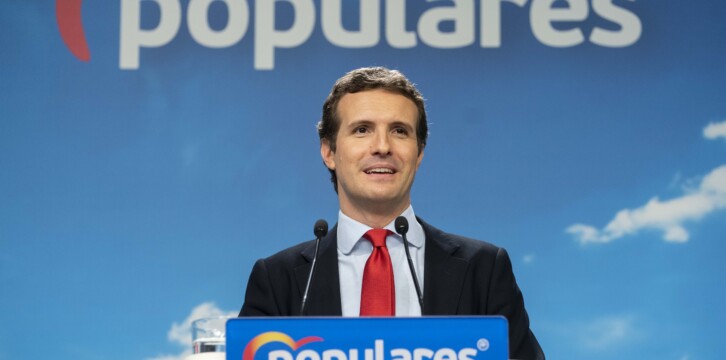 El presidente del Partido Popular, Pablo Casado