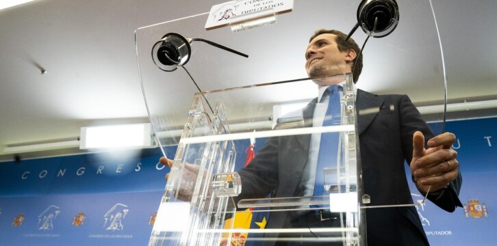 Pablo Casado comparece antes los medios de comunicación