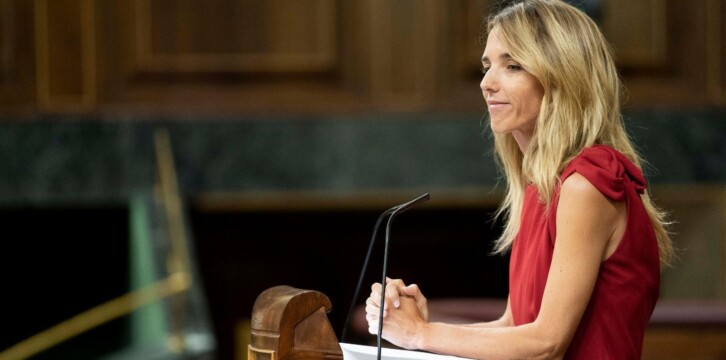 Cayetana Álvarez de Toledo, durante su intervención en el Pleno Extraordinario en el Congreso de los Diputados