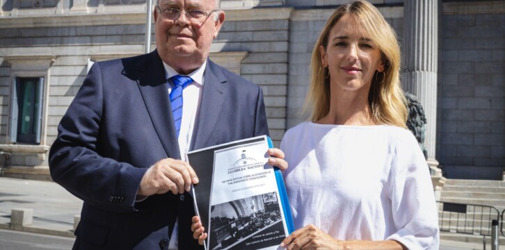 Cayetana Álvarez de Toledo, tras su reunión con Antonio Ecarri Bolívar