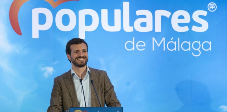 Pablo Casado, durante su intervención en Alhaurín El Grande
