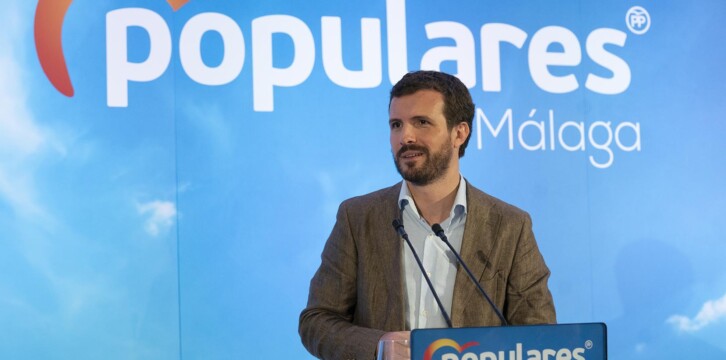 El presidente del Partido Popular, Pablo Casado
