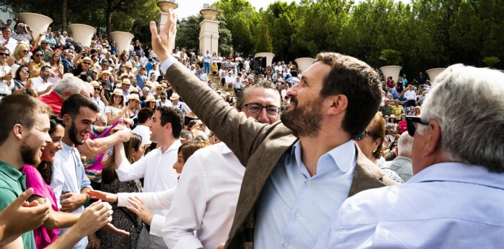 Llegada de Pablo Casado al acto de inicio del Curso Político del PPCV