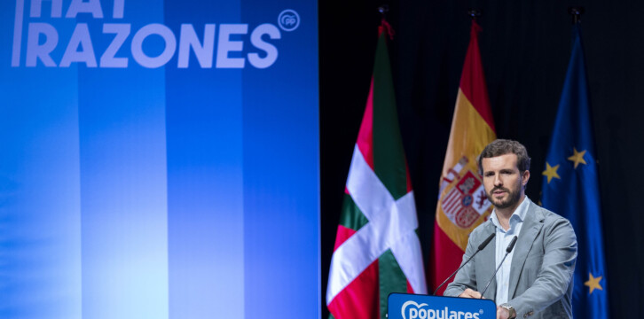 Pablo Casado en la clausura de la Convención del PP Vasco
