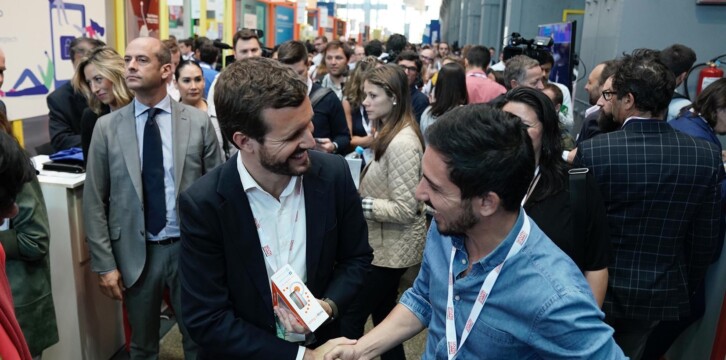 Pablo Casado visita el South Summit