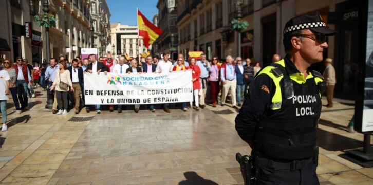 Pablo Montesinos acude a la manifestación de Sociedad Civil Malagueña