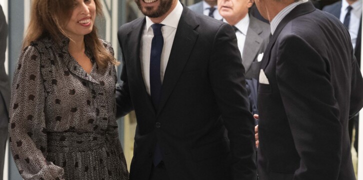 Pablo Casado en el desayuno de Europa Press