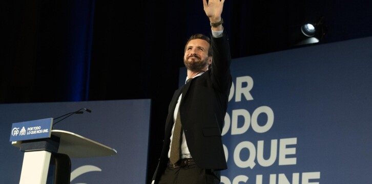 El presidente del Partido Popular, Pablo Casado