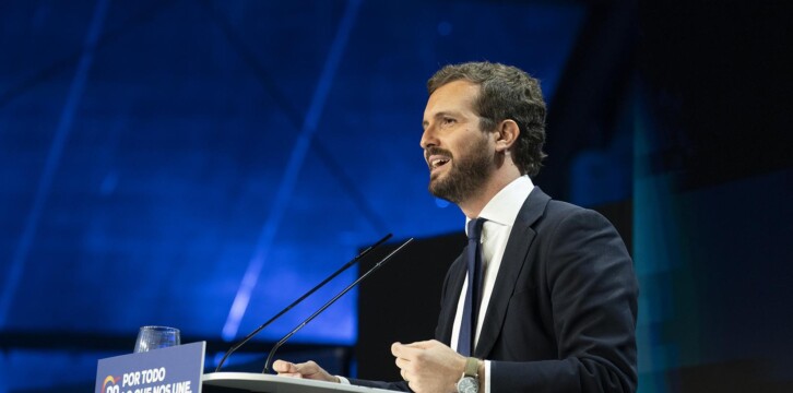 Intervención de Pablo Casado en el cierre de campaña del PP en Madrid