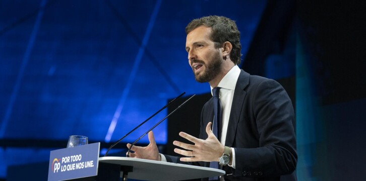 Intervención de Pablo Casado en el cierre de campaña del PP en Madrid