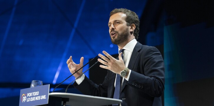Intervención de Pablo Casado en el cierre de campaña del PP en Madrid