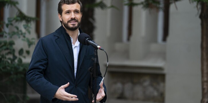El presidente del Partido Popular, Pablo Casado