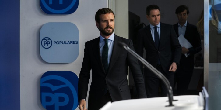 El presidente del Partido Popular, Pablo Casado